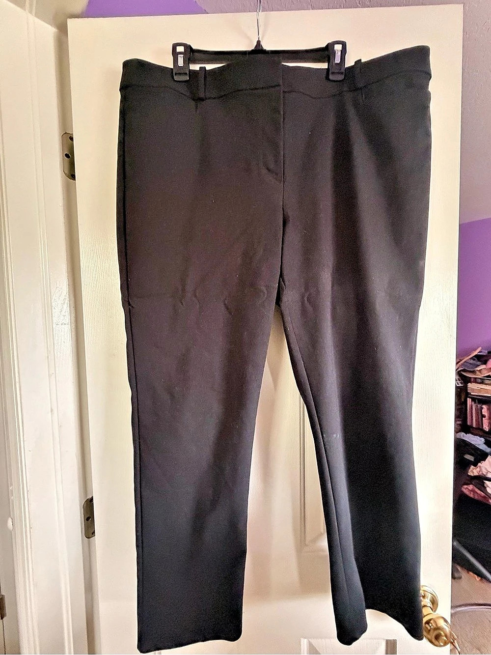 LOFT Curvy Skinny Ankle Pants Black Size 18